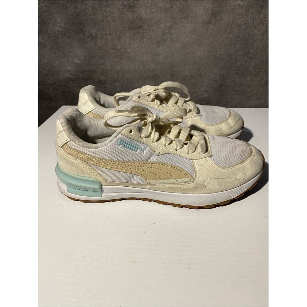 Puma Graviton Womens Sneakers Size 7 White Granola Mint Green